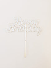 Load image into Gallery viewer, Special Extras : Happy Birthday Topper (silver)
