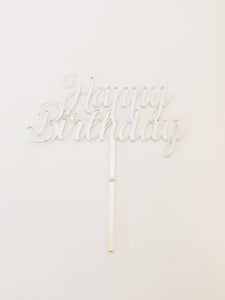 Special Extras : Happy Birthday Topper (silver)